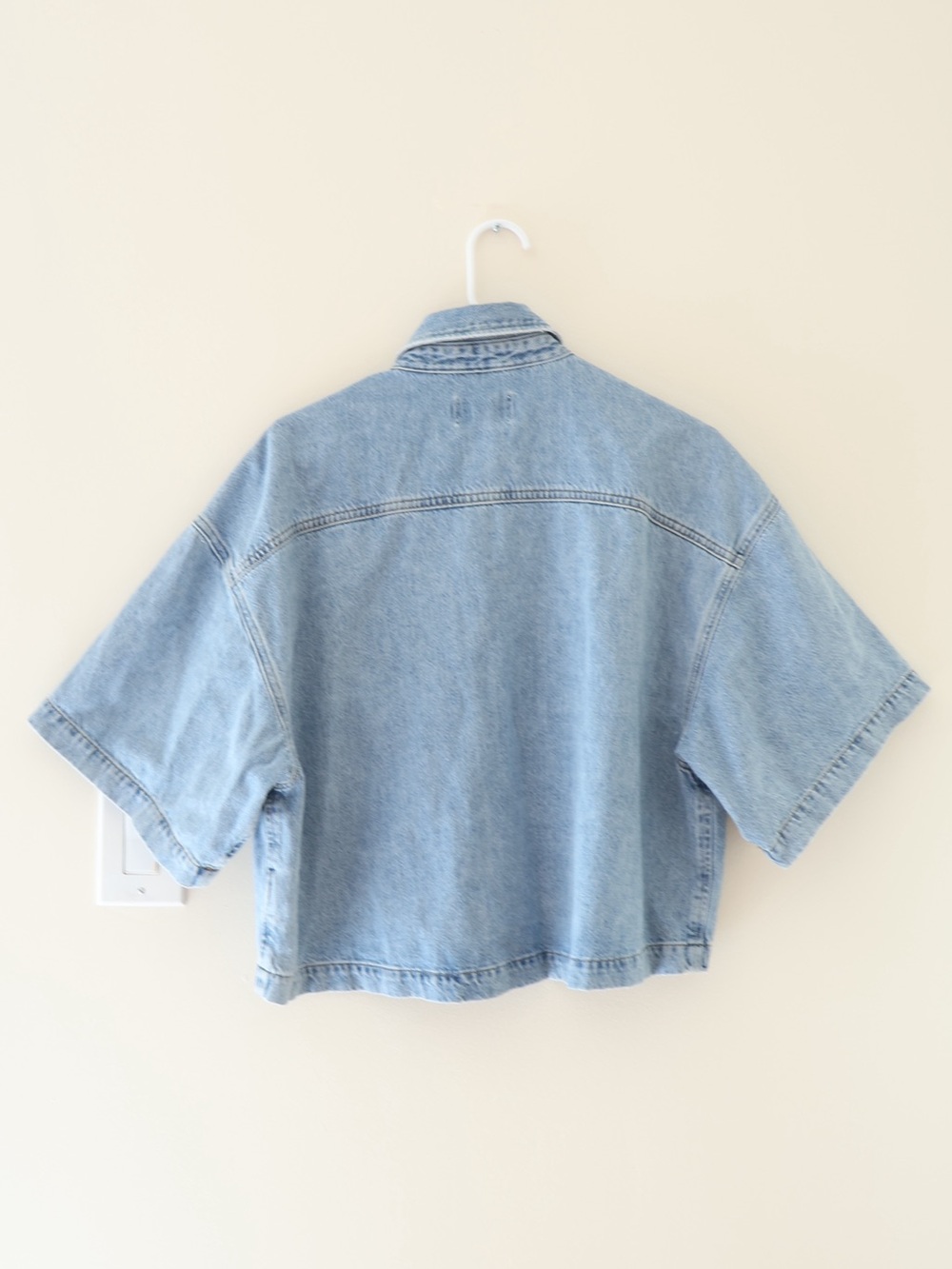 Agolde Rona Box Denim Shirt Oversized Cropped Shacket Capsule Wardrobe Indie S - Picture 7 of 10